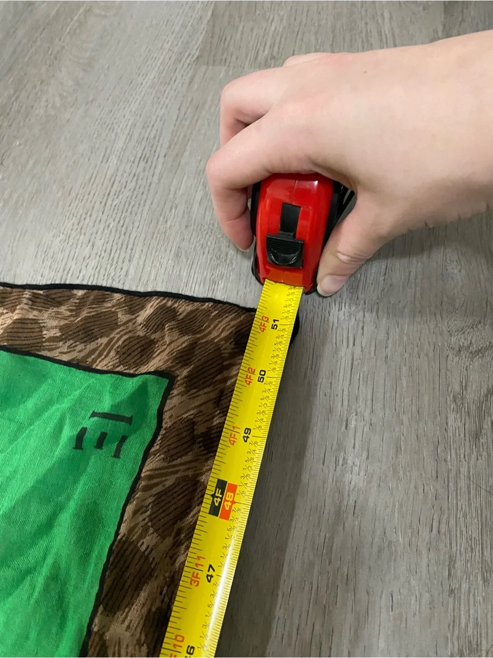 Inoui Editions Cheetah Square Large Big Cats Luxury Scarf - Green